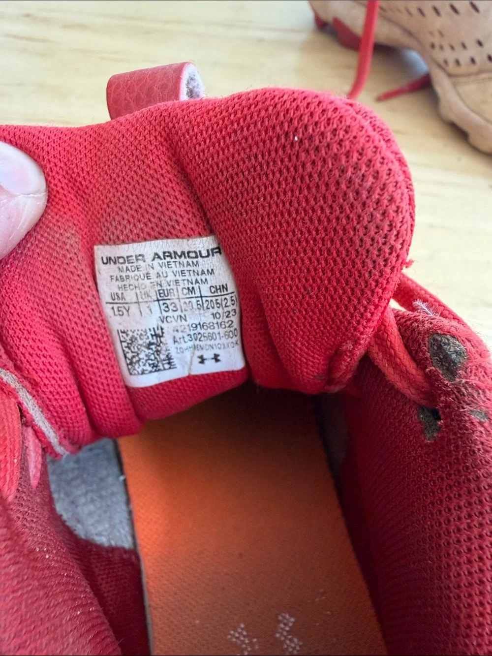 Under Armour Kids Red Baseball Cleats